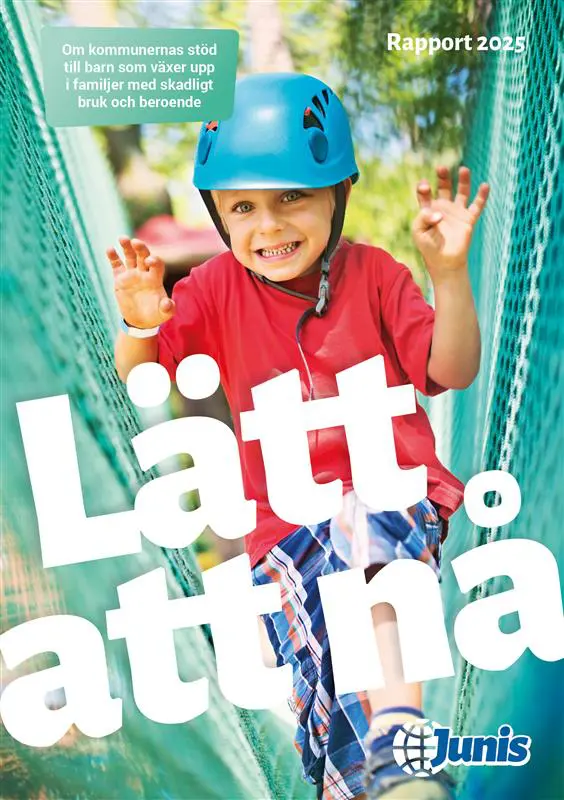 Bilden visar framsidan på Junis kommunrapport 2025